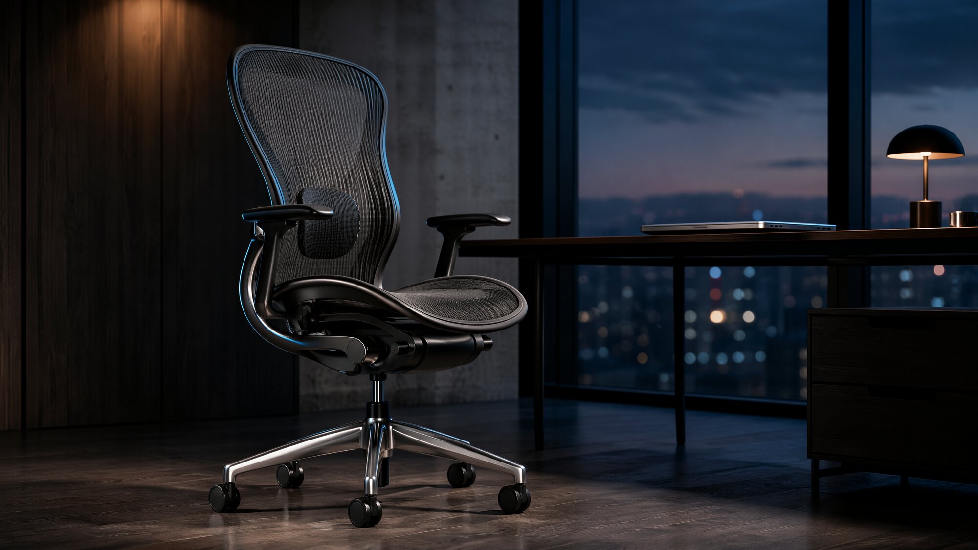VANTREL One in a modern office at dusk